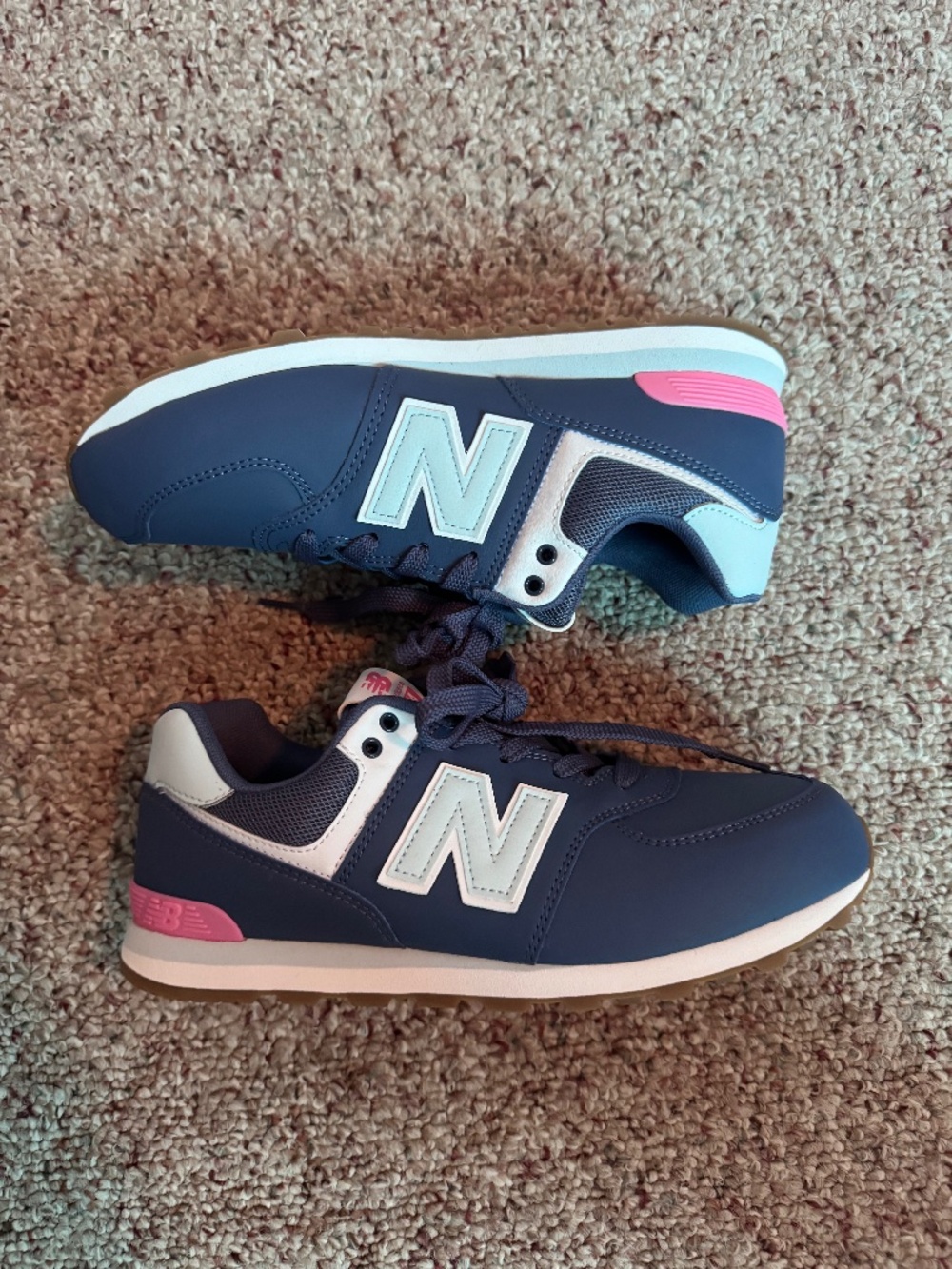 new balance 574 for men 6.5 blue Woman 8 (24 cm)